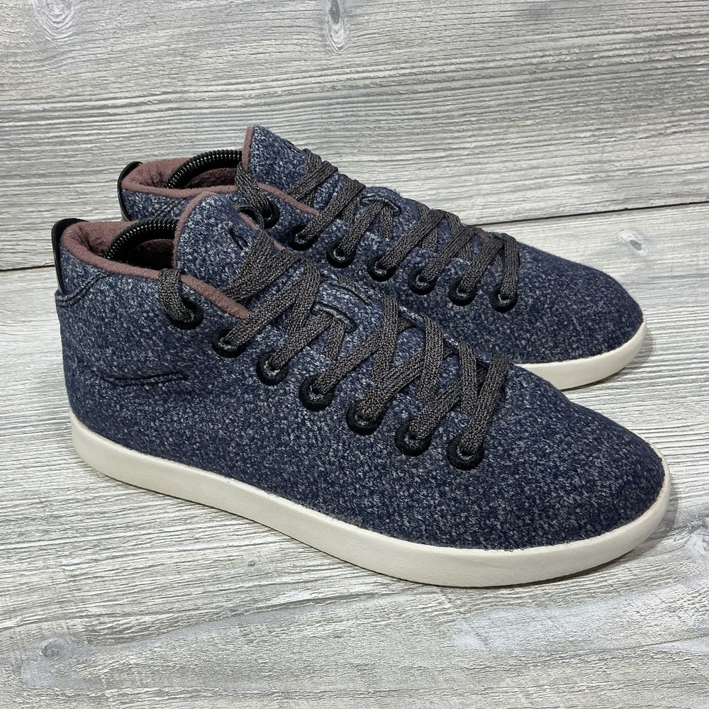 Allbirds WPM Wool Piper Shoes Blue Casual Sneakers Mid Top Lace Womens Size 9